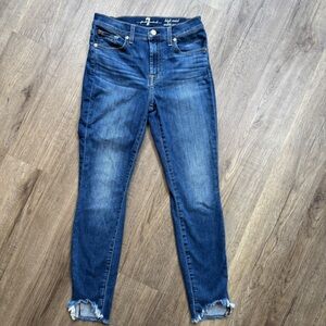 7 For All Mankind high waist ankle gwenevere Blue Jeans - Size 27